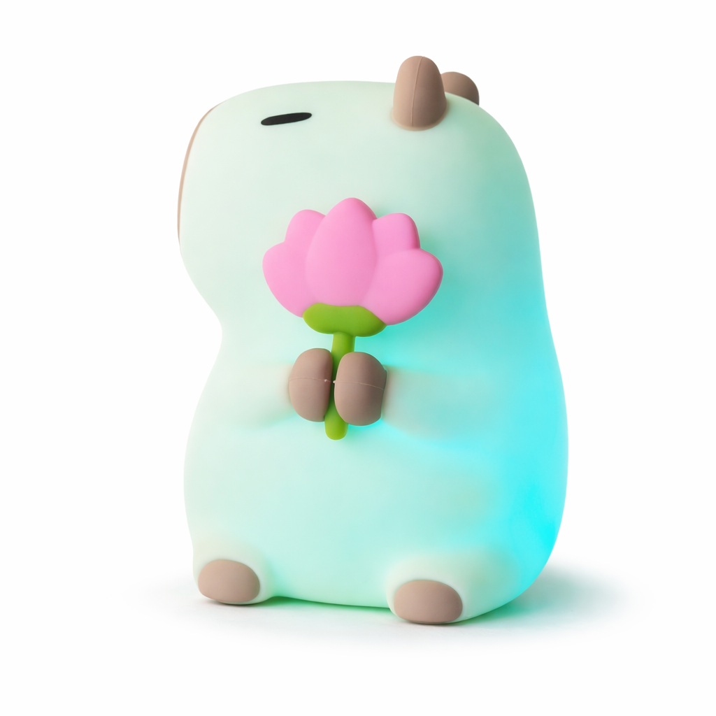 Veilleuse Capybara – Lampe LED Rechargeable en Silicone Souple