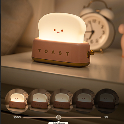 Veilleuse grille-pain – Adorable lampe d'ambiance LED rechargeable