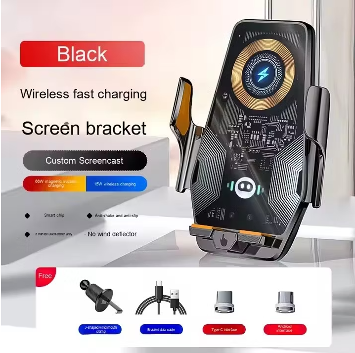 Chargeur de voiture sans fil Qi Smartible 10 W et support de téléphone à verrouillage automatique