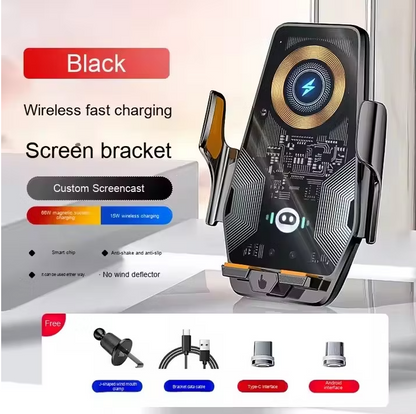 Chargeur de voiture sans fil Qi Smartible 10 W et support de téléphone à verrouillage automatique