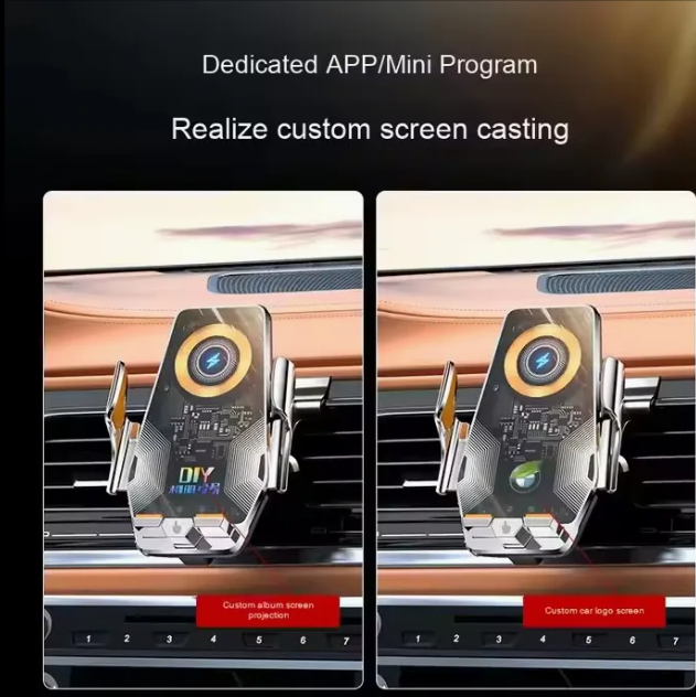 Chargeur de voiture sans fil Qi Smartible 10 W et support de téléphone à verrouillage automatique