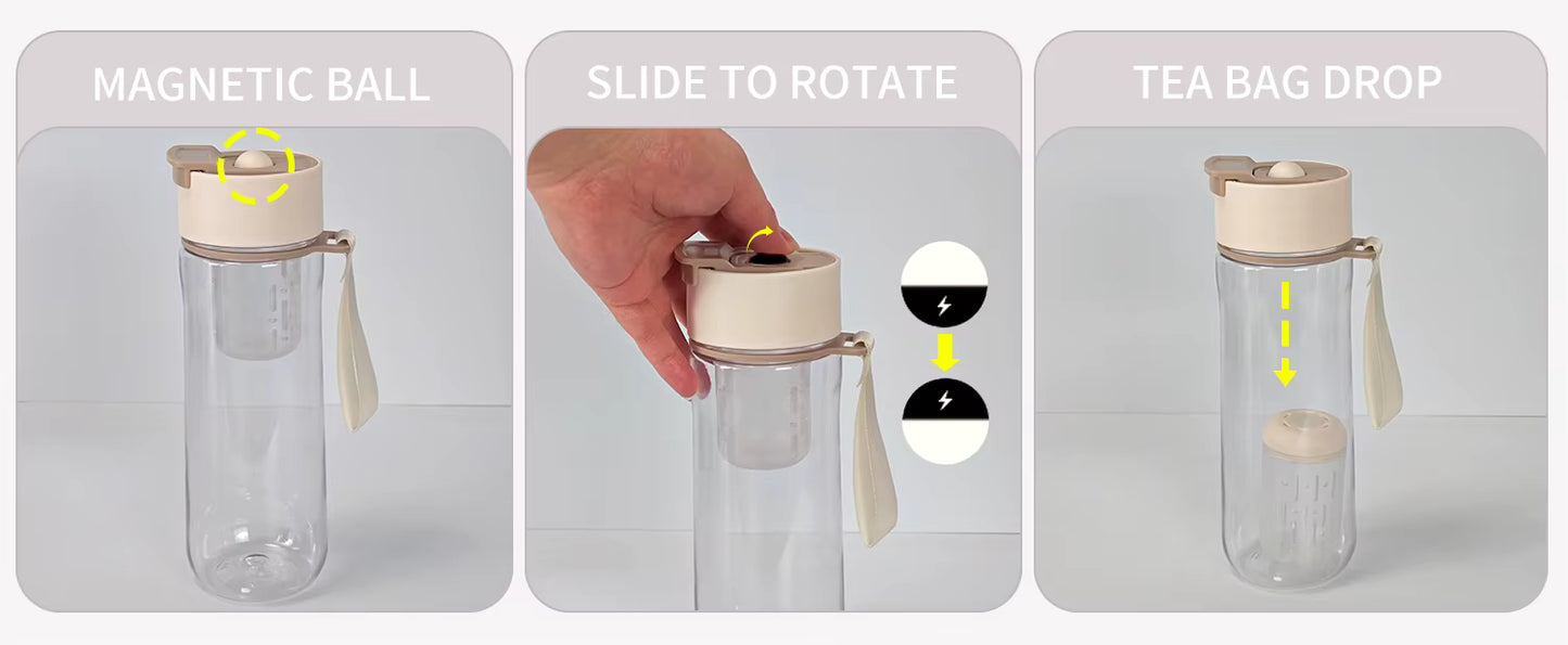 Gourde Smartible 700 ml en Tritan – Infuseur à thé magnétique et filtre de séparation