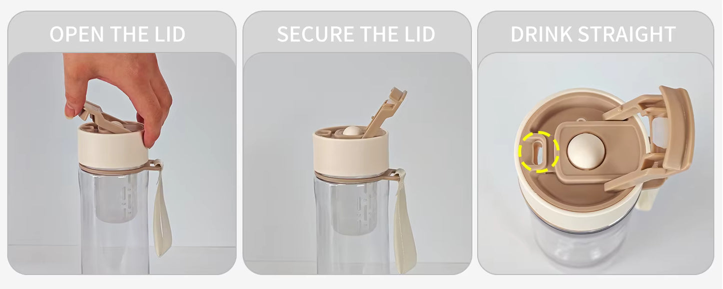 Gourde Smartible 700 ml en Tritan – Infuseur à thé magnétique et filtre de séparation