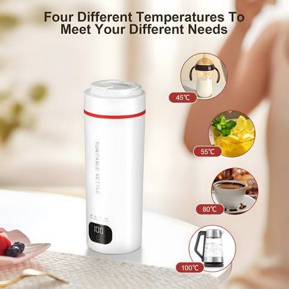 Bouilloire de voyage rechargeable – Tasse portable à contrôle de température 500 ml