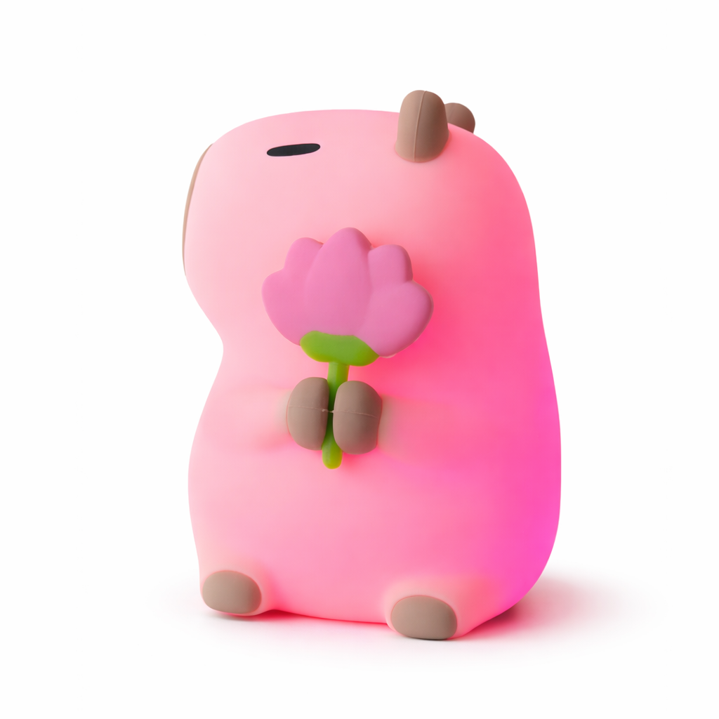 Veilleuse Capybara – Lampe LED Rechargeable en Silicone Souple