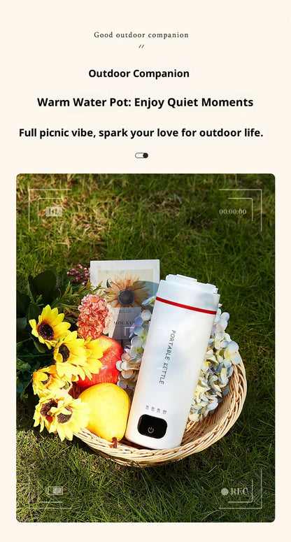 Bouilloire de voyage rechargeable Smartible – 500 ml, tasse chauffante portable à température contrôlée