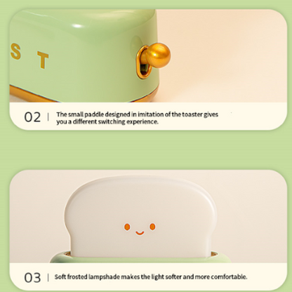 Veilleuse grille-pain – Adorable lampe d'ambiance LED rechargeable