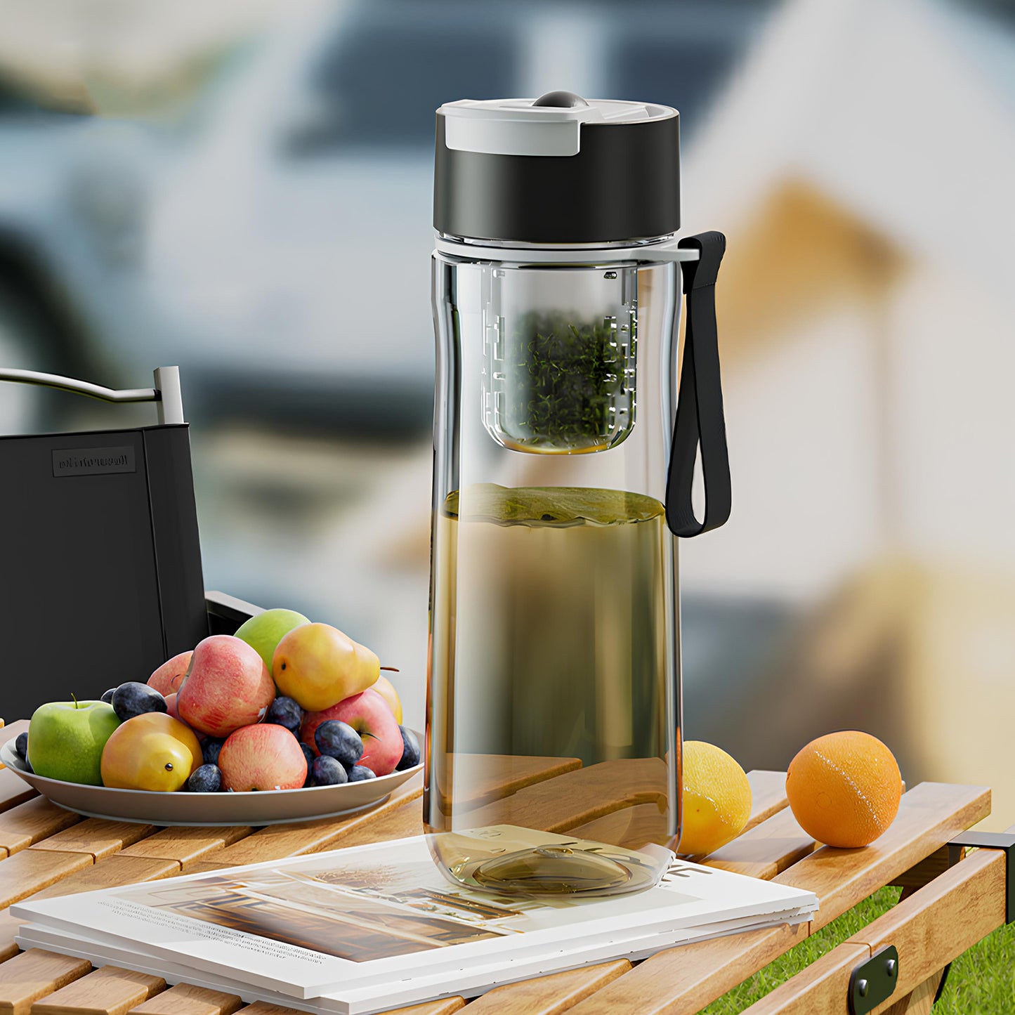 Gourde Smartible 700 ml en Tritan – Infuseur à thé magnétique et filtre de séparation