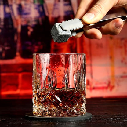 Coffret Cadeau Whisky – Boîte en Bois avec 2 Verres et Pierres à Whisky